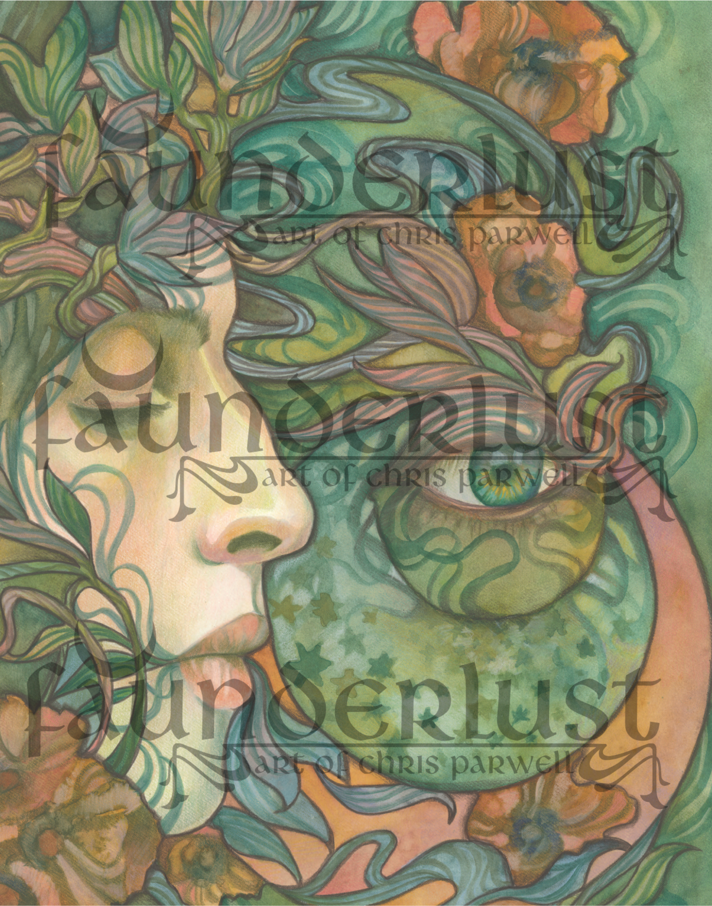 The Architect of Clouds Faunderlust Watercolor Art Print