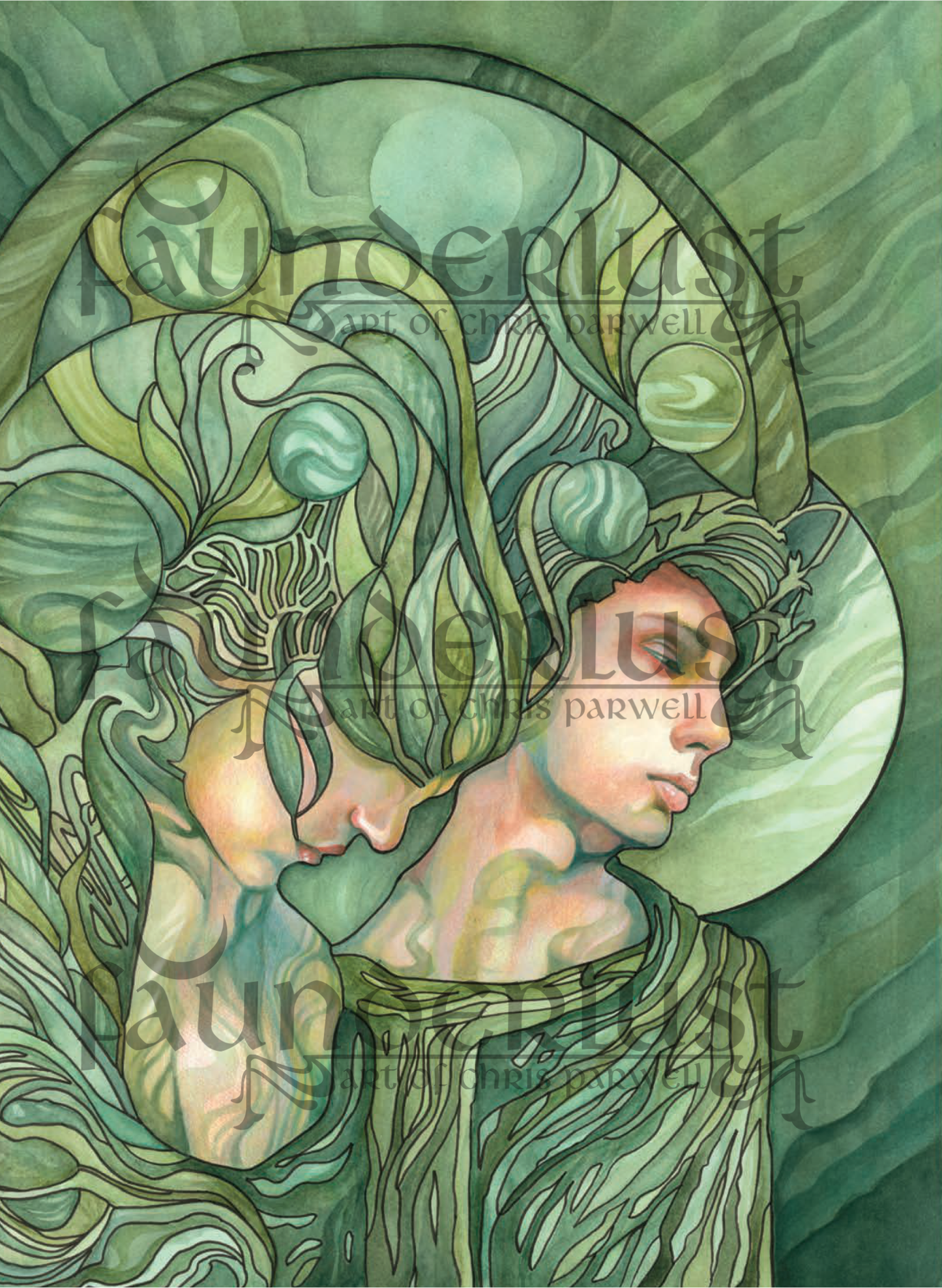 Whispers of Root and Stone Faunderlust Watercolor Art Print
