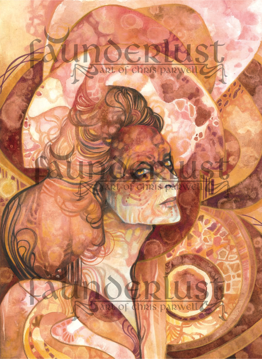 Flame Kindled Beneath Her Bones Faunderlust Crone Art Print