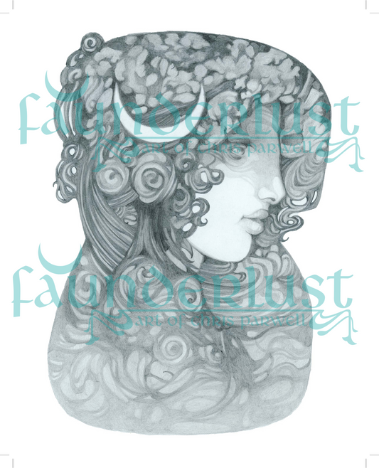 Hekate Faunderlust Deity Art Print