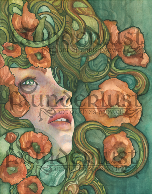 Meadowheart Faunderlust Watercolor Art Print